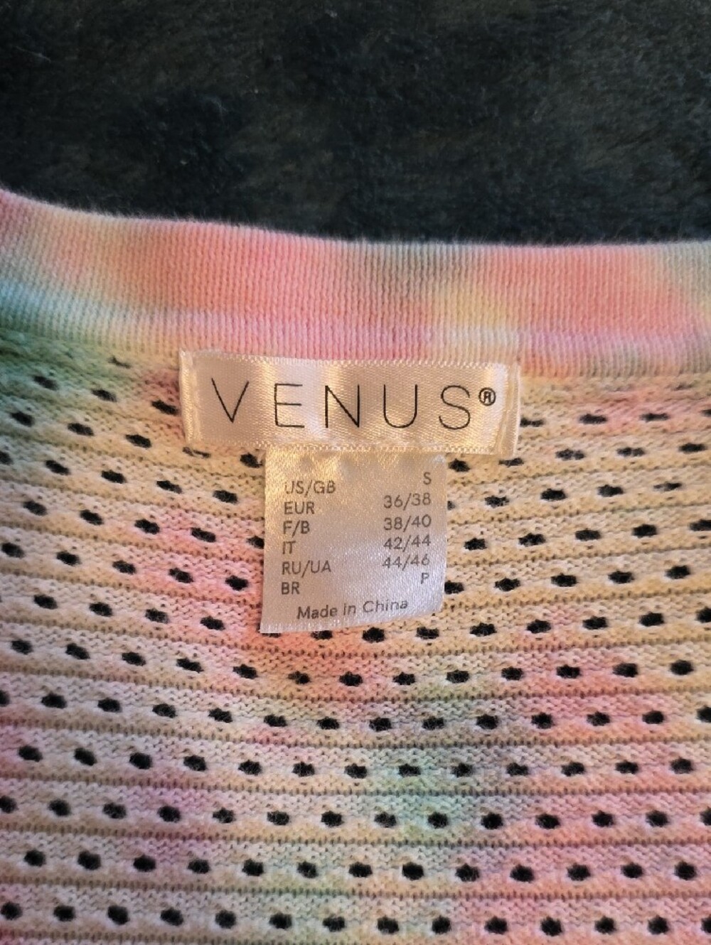 Venus Pastel Tie-Dye Open Front Knit Cardigan - Picture 2 of 3